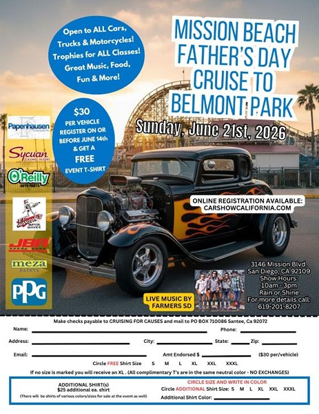 Belmont Park Father's Day Car Show flyer June 2026